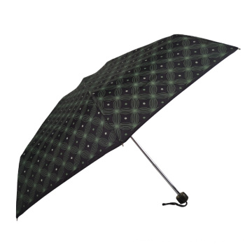 5 fold mini patterned umbrella with uv protection